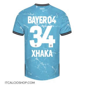 Bayer Leverkusen Granit Xhaka #34 Terza Maglia 2023-24 Manica Corta